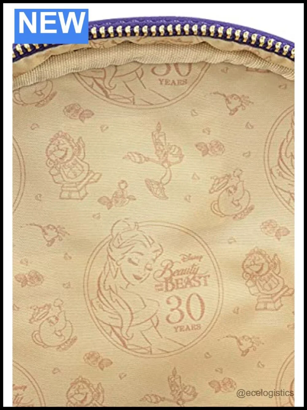 Faux Leather Double Strap Shoulder Bag - Beauty and the Beast Ballroom Scene